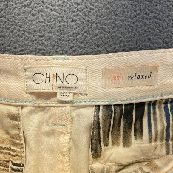 Anthropologie‎ Womens Relaxed Fit Chino Pants Size 27,Pink,Pockets,Zipper - Picture 3 of 11